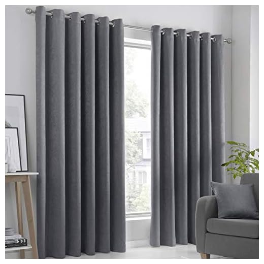 Fusion Strata Woven Eyelet Lined Curtains, Charcoal, 90 x 90 Inch, 100% Polyester, W229cm (90") x D229cm (90")