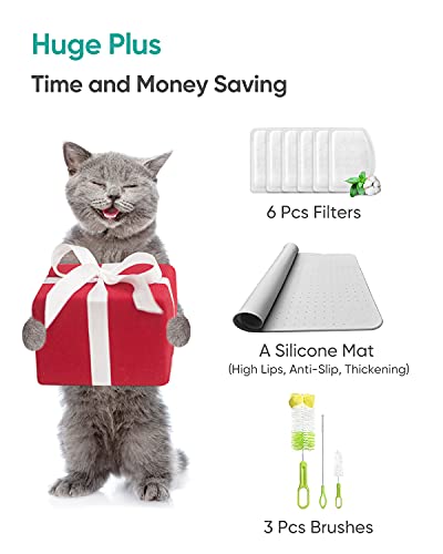 ZeePet Cat Water Fountain Stainless Steel D60,100oz/3L Pet Water Fountain for Cats Inside,Dog Fountain Water Bowl for… - Image 7