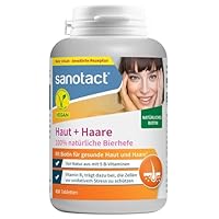 sanotact Bierhefe Tabletten 400 Tabletten • 100% natürliche Bierhefe vegan • Mit Biotin für schöne Haare & gesunde Haut • 6 B-Vitaminen • Auch für Hunde geeignet • Hefetabletten