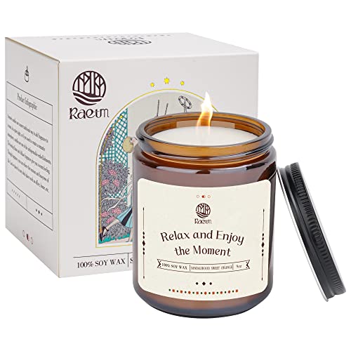 Candles For Home Scented, 60 Burn Hours 9Oz Scented Candles, Stress Relief Gifts, Birthday Gifts(Sandalwood Sweet Orange) #TOP25