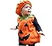 Produktbild Carolilly Halloween Kürbis Strampler für Neugeborene Kinder Ärmellos Kostüm Halloween + Mütze, Orange 80 cm(0-6 Monate)