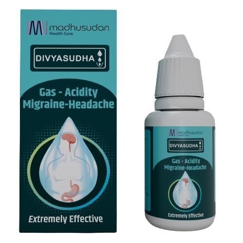 Gas Acidity - Ayurvedic Natural Drop for Quick Relief from Gas Acidity & Migraine Headache (15ml)…