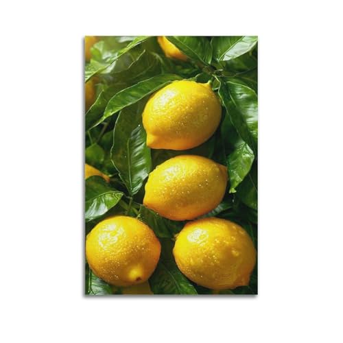 Décoration suspendue citrons jaunes affiche artistique moderne 60 x 90