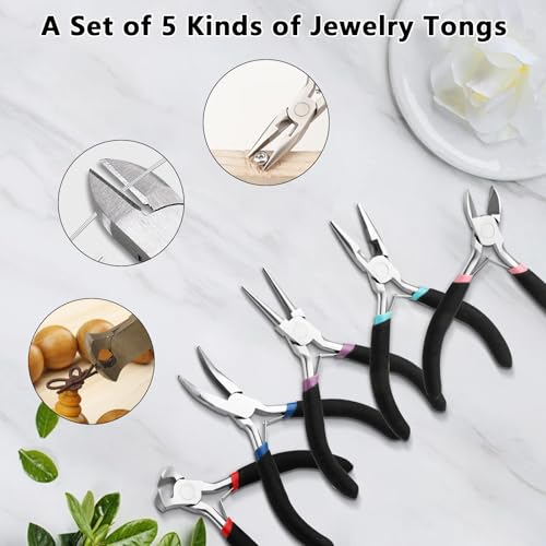 Image of End Cutting Jewelry Pliers,Nail Puller Tool for Carpenter,Repair and Crafts,Wire Wrapping Beading Crafts Pliers-Matte Handle