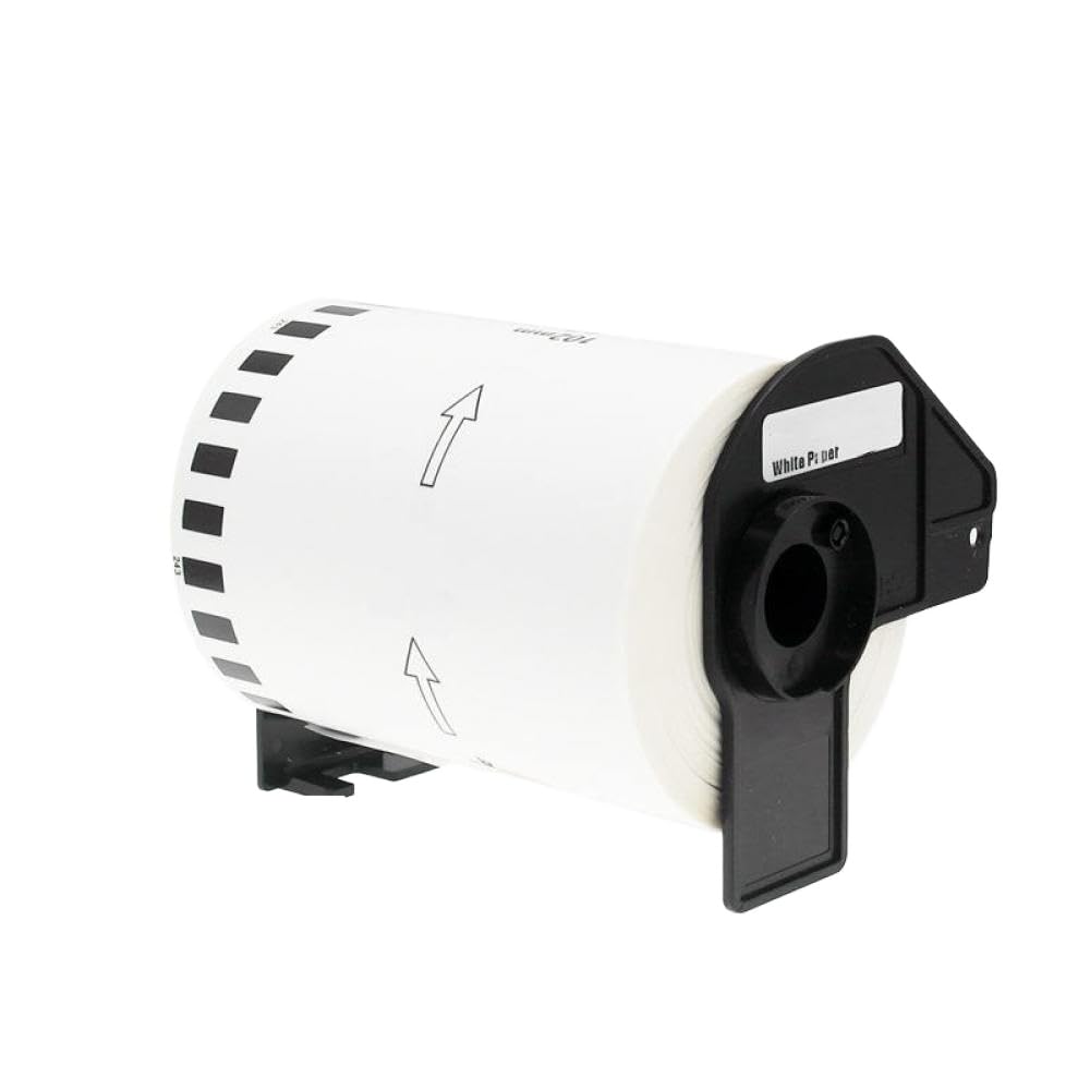 DK22246 compatibile DK2246 Etichetta di spedizione di carta termica rotolo 103mm x 30,48 m di nero su bianco per stampante(2 Rolls)