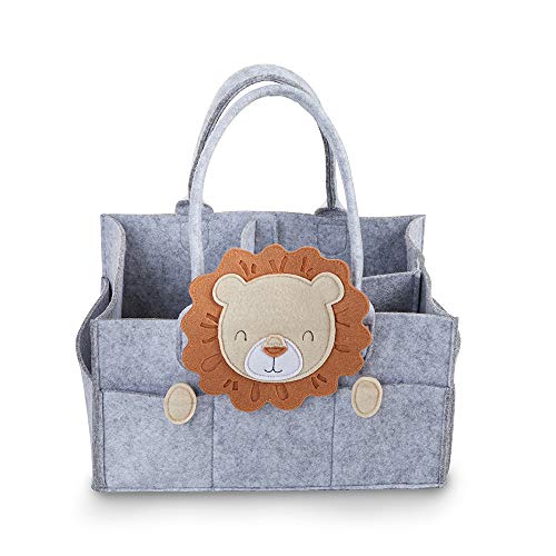 Image of Baby Aspen Lion Diaper Caddy Changing Table Organizer, Orange, One Size