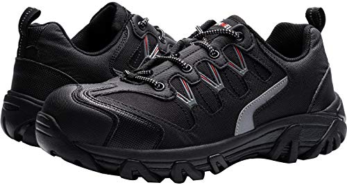 LARNMERN Sicherheitsschuhe Herren - Leichte Stahlkappenschuhe Atmungsaktiv & Rutschfest