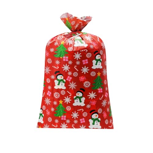 Grands sacs cadeaux Noël 56"x36" géants plastique lourd