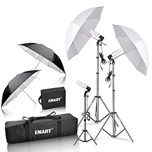 Emart 600W Photography Photo Video Portrait Studio Day Light Umbrella Continuous Lighting Kit