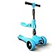 Price comparison product image Coverp 3 Wheel Push Kick Scooter - LED Light Up Wheels - Perfect For Children Aged 5+ - Super Strong Foldable Design - Adjustable Handlebar,blue