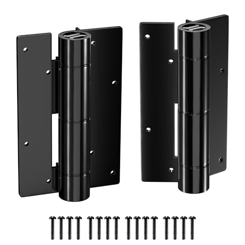 JZVXX 1 Pair 5-3/4 self-Closing gate Hinges Aluminum Hinges Heavy Duty gate Hinges for Metal Gates Pool Gates Aluminum Gates (1)