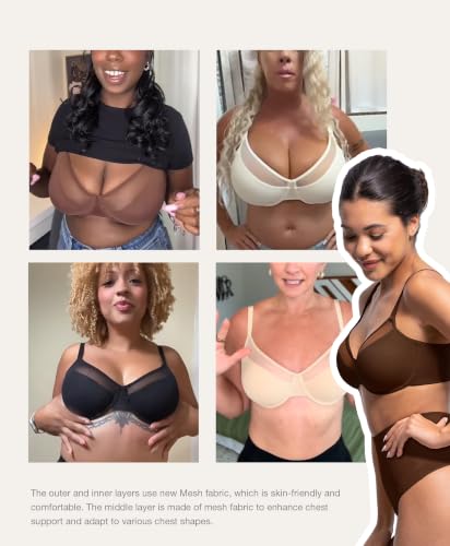 Image of Lover-Beauty Minimizer Bras for Women Full Coverage Unlined Underwire Bras Plus Size Lifting Bra for Heavy Breast