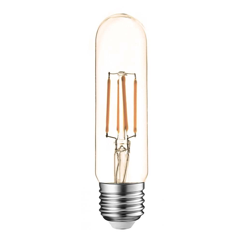G.W.S® LED Filament Bulb, T30 E27 Edison Screw, LED Tubular Bulb, 4W Dimmable Warm White 2700K, Amber Glass — image 1
