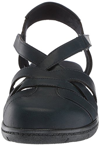 Easy Street Womens Garrett Faux Leather Strappy Flat Sandals2