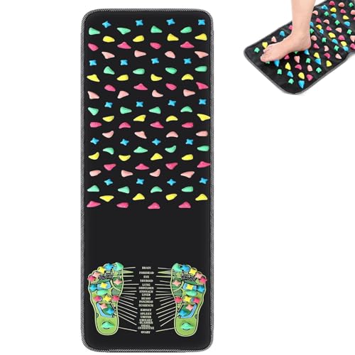 Tappetino per massaggio ai piedi, per riflessologia, per agopressione, massaggio ai piedi, per studenti anziani e impiegati (35 x 110 cm)