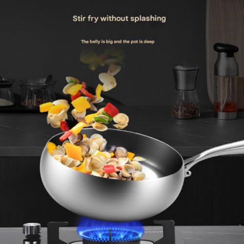 Wok de titanio resistente con tapa, 11.02 in miniatura 3