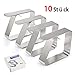 Produktbild Happylife Tischdeckenklammer, 10er-Set Extra Dick & Stark (1.6mm) Edelstahl(Größe: 6,53 x 1,51 x 4,98 cm) Cuisine Tischtuchhalter, Tischtuchklammern