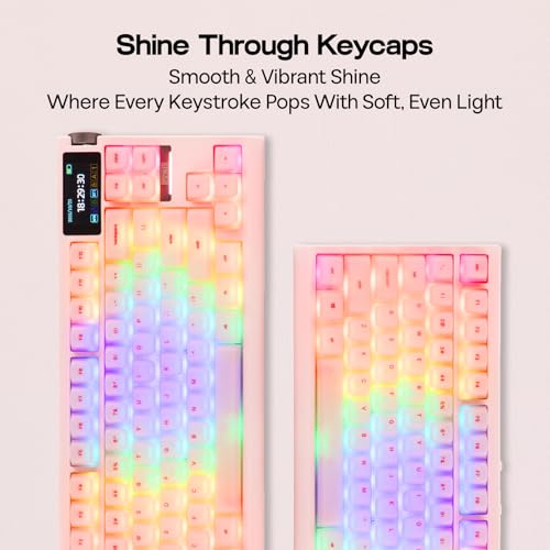 Image of EPOMAKER AegisSil Keycap Set, Silicone Material, Cherry Profile, 113 Keys, 65% /75% /96% /Full Size, Custom Keyboard Keycaps Set for Cherry MX, Kailh, Outemu, Gateron Mechanical Gaming Keyboard (Pink)