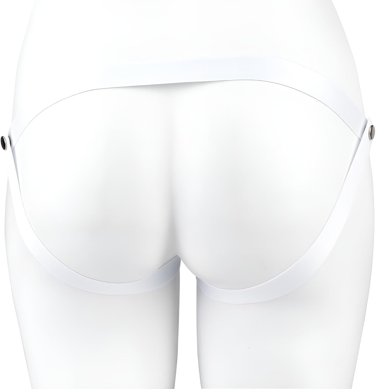 Cock Cage Sex Toys Chastity Lock Chastity Device 3-Way Elastic Belt Men's Chastity Belt Anti-Fall Penis Cage Belt Adjustable Belt with Penis Ring(White)