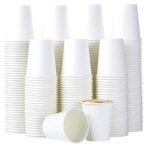 Zorplex 200 Vasos de Cartón 30 ml, Vasos de Papel Desechables para Café Espresso, Té, Agua y Otras Bebidas Calientes o Frías, Vasos Pequeños Blancos para Fiestas y Eventos (30ML)