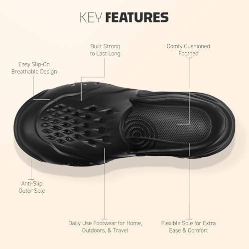 Image of Stylish and Comfortable Anti-Skid Men's Clogs | Waterproof, Breathable & Lightweight | Slip-On Style Unisex Everyday Footwear for Home, Travel, and Outdoors | TEG-7009