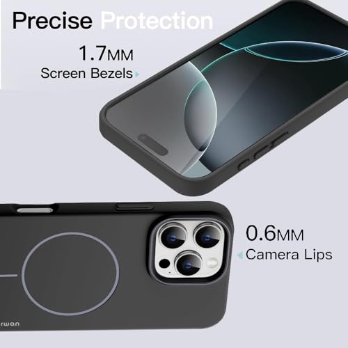 Image of KARWAN️Magnetic Ultra Slim-Fit Back Case Cover for iPhone 16 Pro |Hard PC Case Cover| Ultra-Thin & Light Weight with [Ultra Premium Feel] Case for iPhone 16 Pro(6.2 inch)(Black)