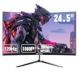 CRUA 24.5 Inch Curved Gaming Monitor 120Hz, Full HD 1080P IPS Display, 1ms MPRT, 2800R Screen, FreeSync, 100% sRGB, HDMI, VESA Mount, Eye Care – PC Monitor for Gaming & Office