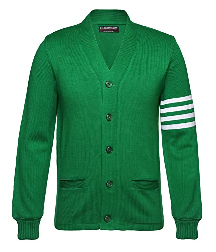 Image of Stewart & Strauss Cardigan Varsity Letter Sweater | American style button front letter sweater knit since 1977, heavyweight and ready for chenille letters and patches