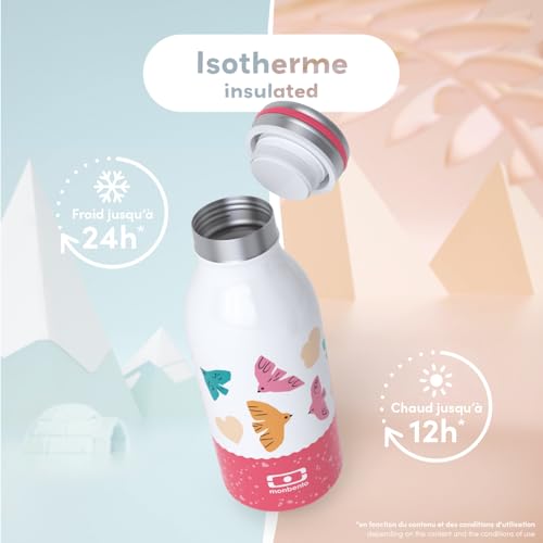 Gourde isotherme enfant 350 ml MONBENTO MB Cooly rose