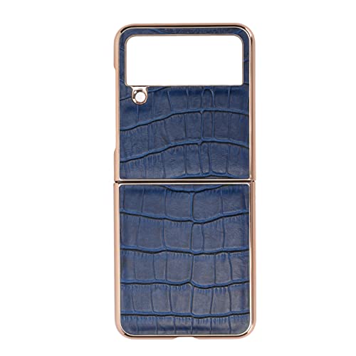 Skyddande läderfodral för Galaxy Z Flip4 - Blå, repbeständig