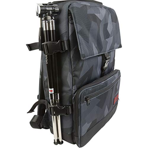 HEX Backloader DSLR Backpack, Glacier Grey Camo, with Back Loading, Tripod Straps and Adjustable Interior Dividers