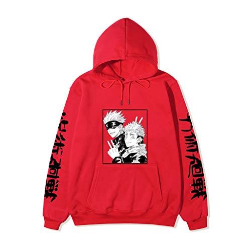 Moletom com capuz Jujutsu Kaisen Anime Jujutsu Kaisen com capuz gráfico Gojou Itadori Yuji pulôver u