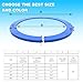 AIVEFEN Trampoline Pad Replacement, 10/12/14/15/16FT Trampoline Spring Cover, No-Hole for Pole Waterproof Trampoline Safety Pad, Trampoline Replacement Parts & Accessories for Round Frame (Black/Blue)