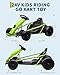 24V 8.1 MPH Electric Go Kart for Kids 8-14 Years, 300w*2 Extra Powerful Motors, Max Load 180Lbs Outdoor Ride on Toy for Teens, Music, Drifting Tires& Spacious Seat, Green