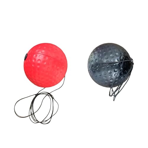 Boxing Reflex Ball, with Headgear and Reflective Elastic line, for strengthening The Body and Exercising Reaction Ability, Suitable for Teenagers - Black/red/Yellow