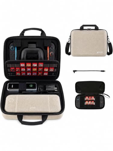 Image of Ymirsfx Switch 2 Case - 2-in-1 Modular Travel Bag for Nintendo Switch 2 with Dedicated Slot for Anker 737 Power Bank, Includes 25cm PD Charging Cable, Waterproof Zipper & See-Through Game Storage
