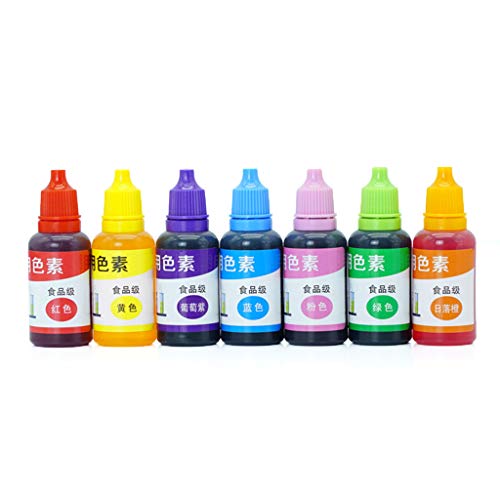 7 couleurs 20 ml de pigments de résine époxy liquide pour la fabrication de bijoux - Colorants parfumés à la cire de soja Cover