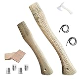 Hickory Axe Handle Replacement, 13in+11in Hatchet Handle Replacement for Camping Gardening Axe