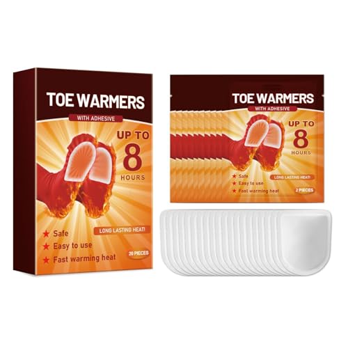 LBOYLOVE Disposable Hand & Foot Warmers - Air Activated Heat Pads 20 Pack 8 Hours Long Lasting Safe Odorless | Beat Cold Hands/Feet for Skiing Camping Travel & Winter Outdoor Activities