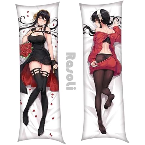 Anime Game Pillowcase Yor Forger Hugging Body Pillow case Cover 150x50cm(59in X 19.6in), Double-Sided Printed Decorative Peach Skin Dakimakura (A) Cover