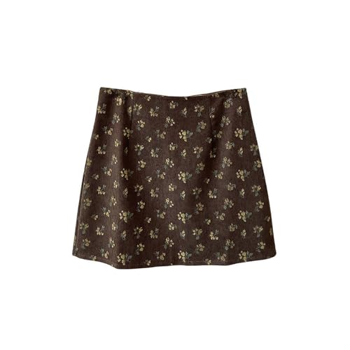 Corduroy Belted Vintage A-Line Skirt Women's Fall