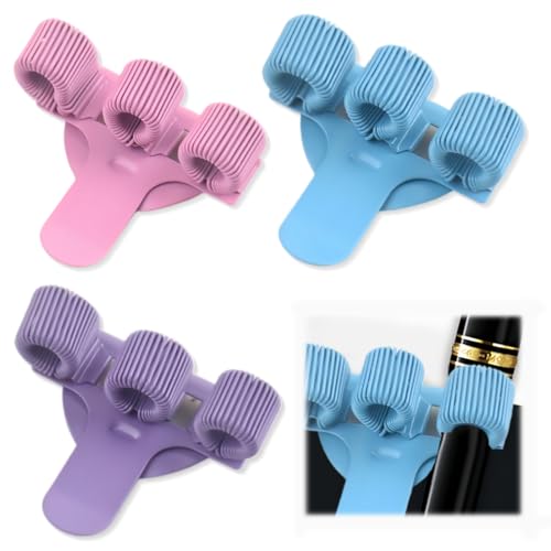 QOMJUFA Portapenne Triplo con Fermaglio Ideale, 6pcs Clip Portapenne in Acciaio al Manganese Penna Organizzatore per Laptop e Appunti a Aasa, Ufficio