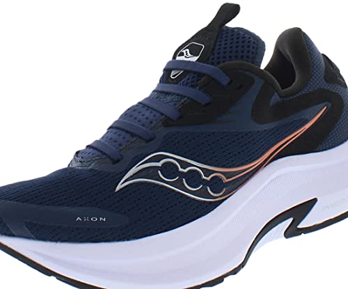 Image of Saucony Axon 2 Womens Shoes Size 8.5, Color: Navy /Silver