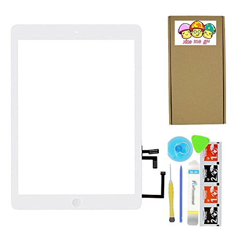 XIAO MO GU Pantalla Táctil del Digitizador Montaje de Cristal Delantero para iPad Air 5th con Botón de inicio, kit de herramientas - Blanco