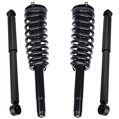 Detroit Axle - Front Struts Rear Shocks for 2010-2012 Ford Fusion 3.0L 3.5L - [2010-2011 Mercury Milan] - 4pc Coil Springs and Shock Absorbers Suspension Kit