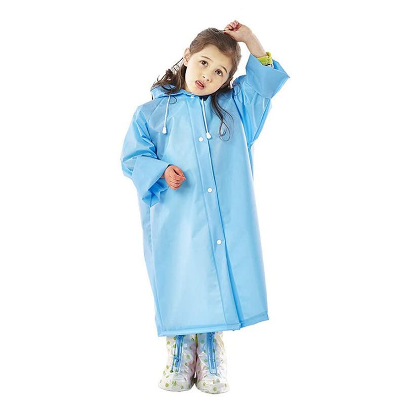 Image of Fashionio? Kids Children Rain Coat - Portable PVC Lightweight Waterproof Raincoat for Girls Boys with Hoods and Full Seleve Outdoor Activities