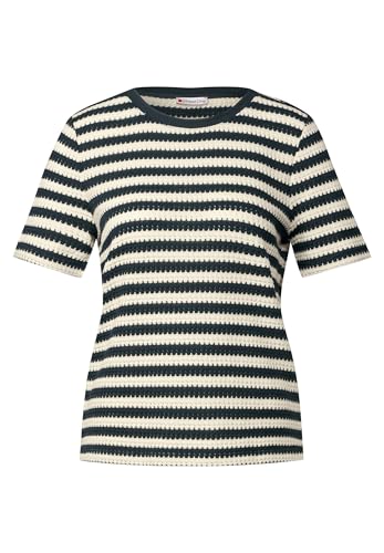 Street One Damen Strick-Look Streifenshirt