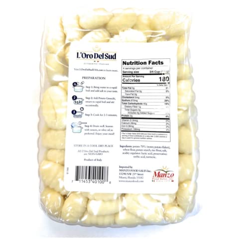 3 Packx 1 lb, Potato Gnocchi, Product of Italy, Pasta Dumplings, Pasta di Patate, Cooks in 2-3 Minutes, L'Oro Del Sud, Mariella - Image 2