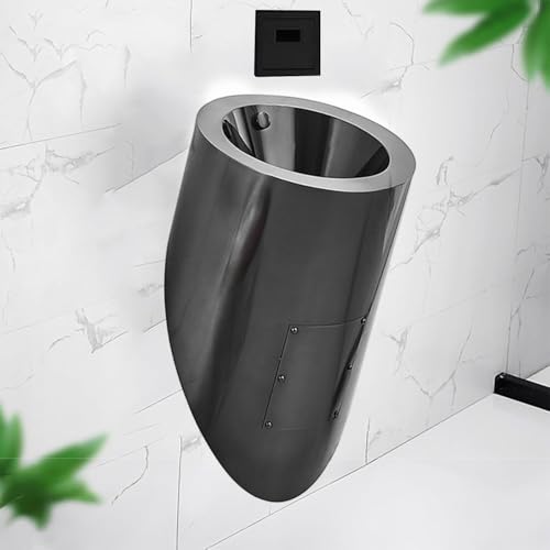 OTQEFTN Wall-Mounted Men's Bathroom Urinal,Stainless Steel Urinal,Public Toilet Urinal,Automatic Sensor Urinal Toilet,Commercial Induction Flush Urinal-Urinal-Urinal