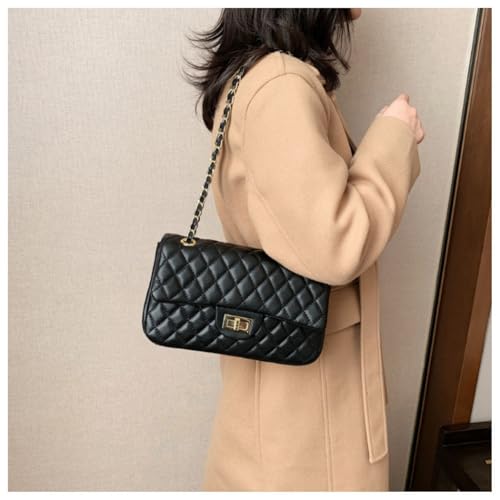Image of Fashion Trendy Ladies Side Bags Small Chain Leather Fabric Women Purse Handbags Shoulder Bags | Fashion